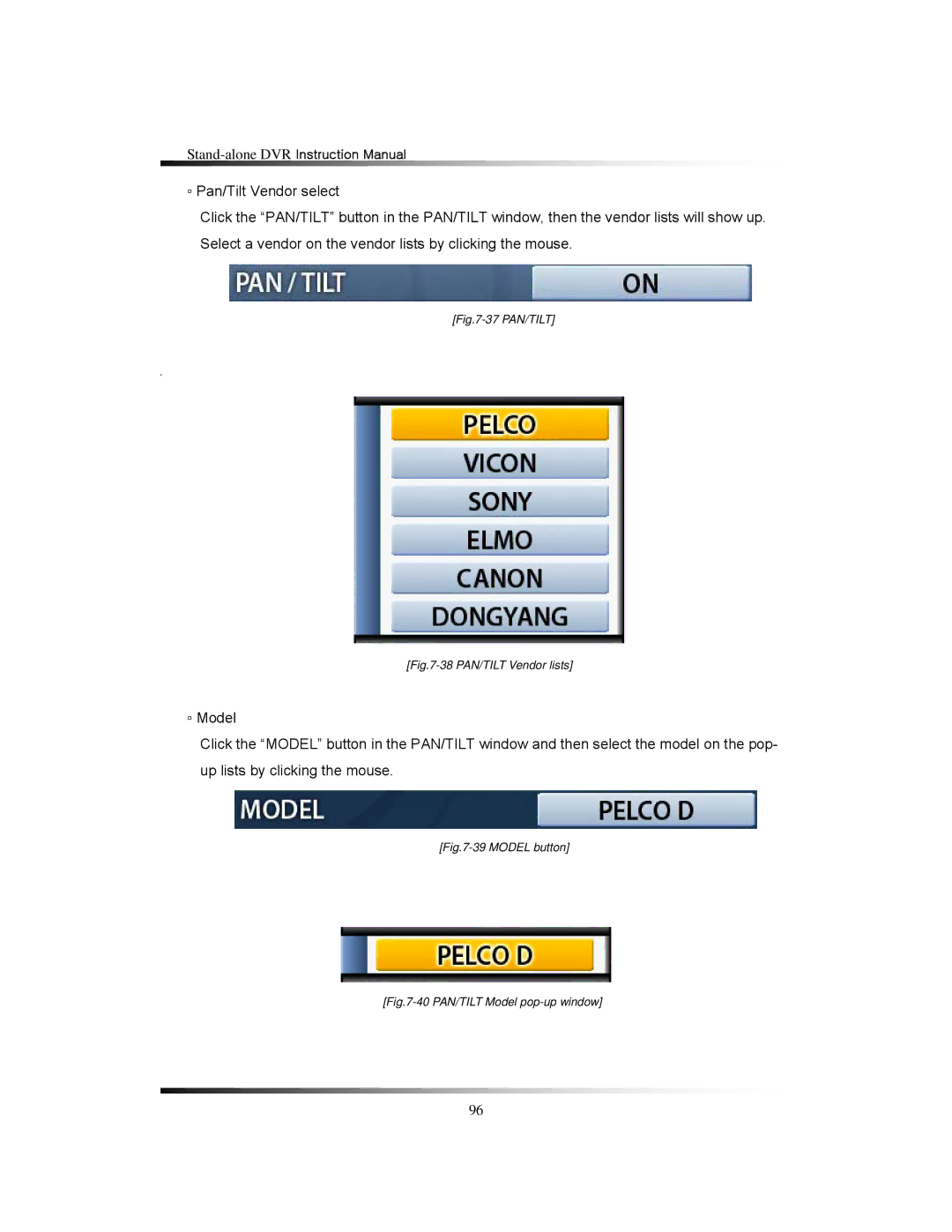 Clover Electronics LCD261616, LCD26164, LCD26168 instruction manual 37 PAN/TILT 