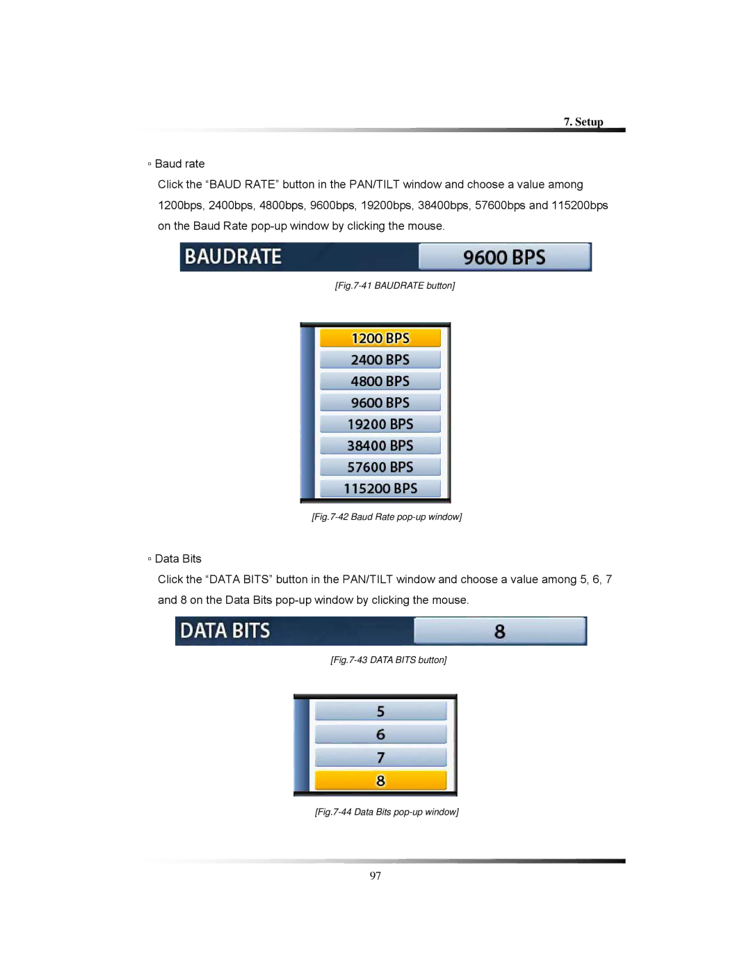 Clover Electronics LCD26164, LCD261616, LCD26168 instruction manual Baudrate button 