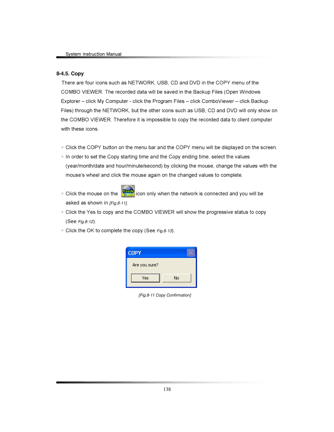 Clover Electronics LCD2284DVR, TFT2284C, TFT2288C, LCD2288DVR instruction manual Copy Confirmation 