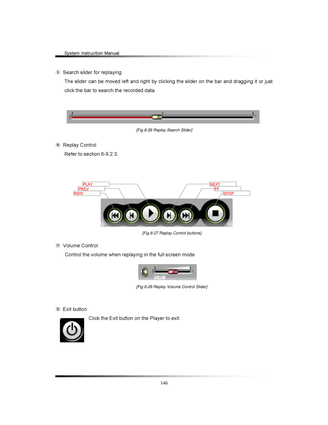 Clover Electronics LCD2284DVR, TFT2284C, TFT2288C, LCD2288DVR instruction manual ⑩ Replay Control Refer to section 