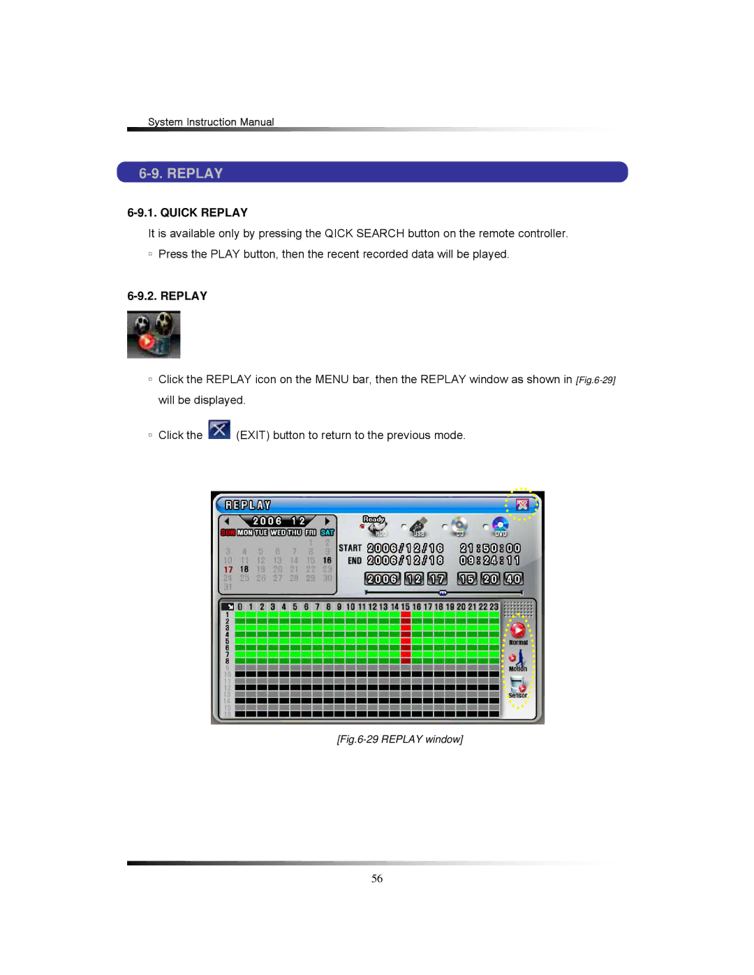 Clover Electronics TFT2284C, TFT2288C, LCD2284DVR, LCD2288DVR instruction manual Quick Replay 