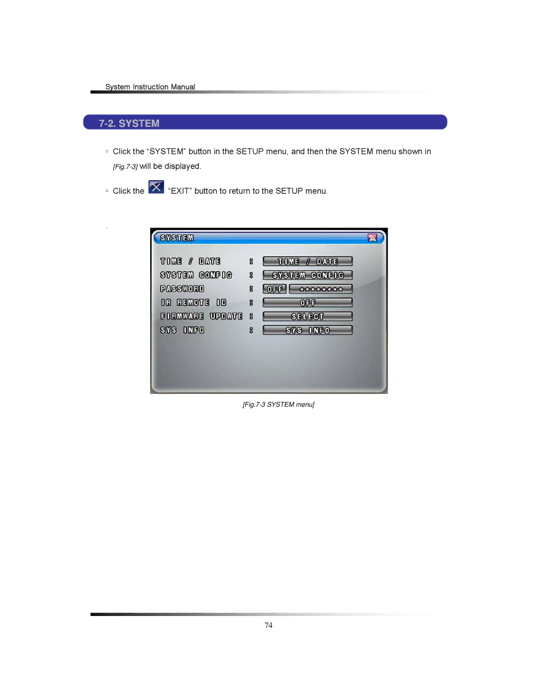 Clover Electronics LCD2284DVR, TFT2284C, TFT2288C, LCD2288DVR instruction manual System 