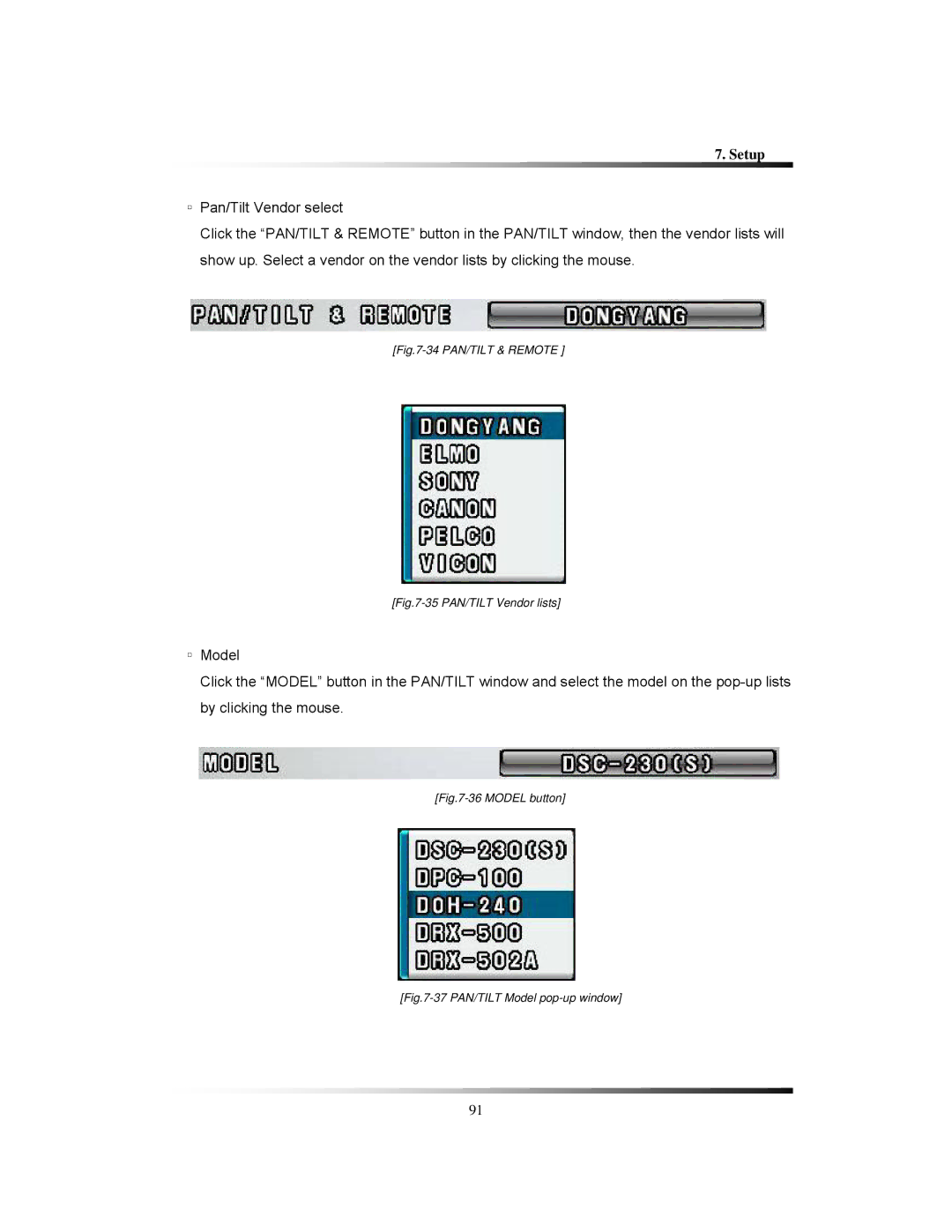 Clover Electronics LCD2288DVR, TFT2284C, TFT2288C, LCD2284DVR instruction manual 34 PAN/TILT & Remote 