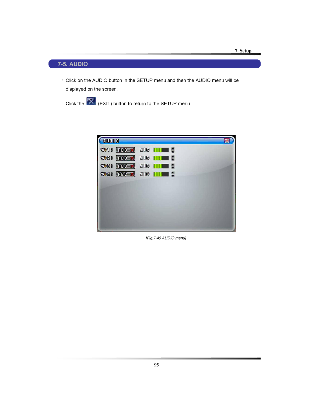 Clover Electronics LCD2288DVR, TFT2284C, TFT2288C, LCD2284DVR instruction manual Audio menu 