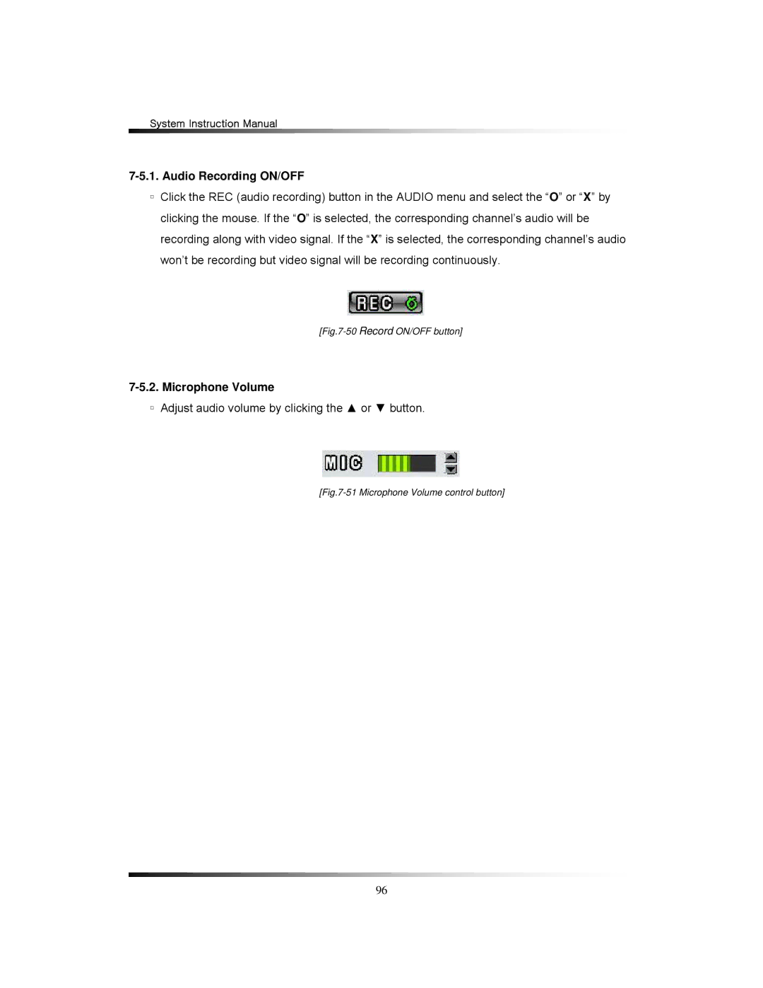 Clover Electronics TFT2284C, TFT2288C, LCD2284DVR, LCD2288DVR instruction manual Audio Recording ON/OFF, Microphone Volume 