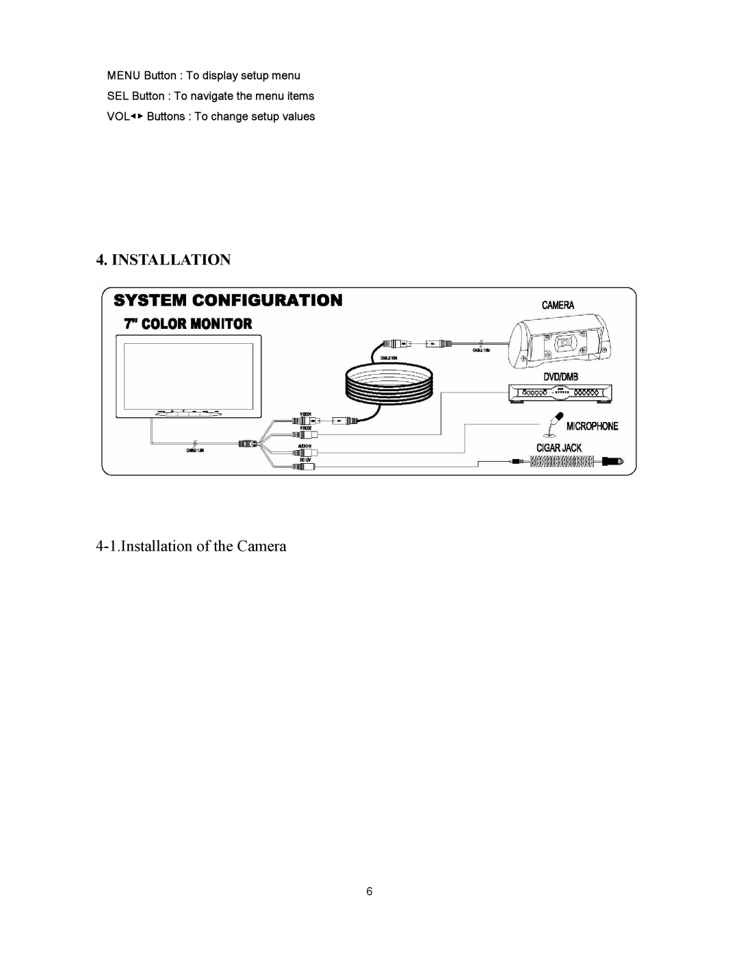 Clover Electronics TFT7001 manual Installation 