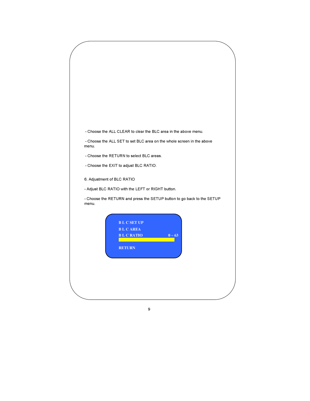 Clover Electronics Z570 instruction manual C SET UP C Area C Ratio Return 