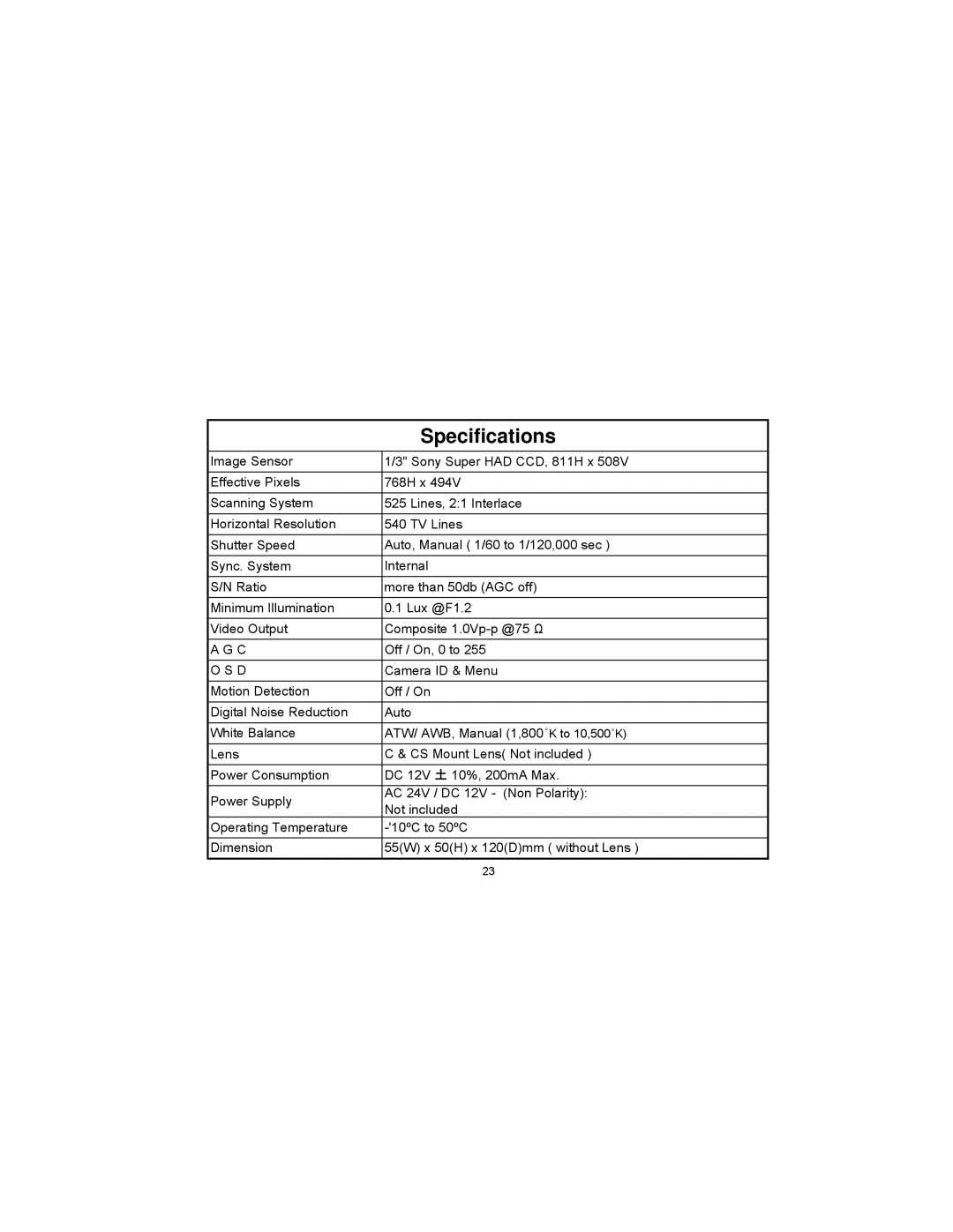 Clover Electronics Z570 instruction manual Specifications 