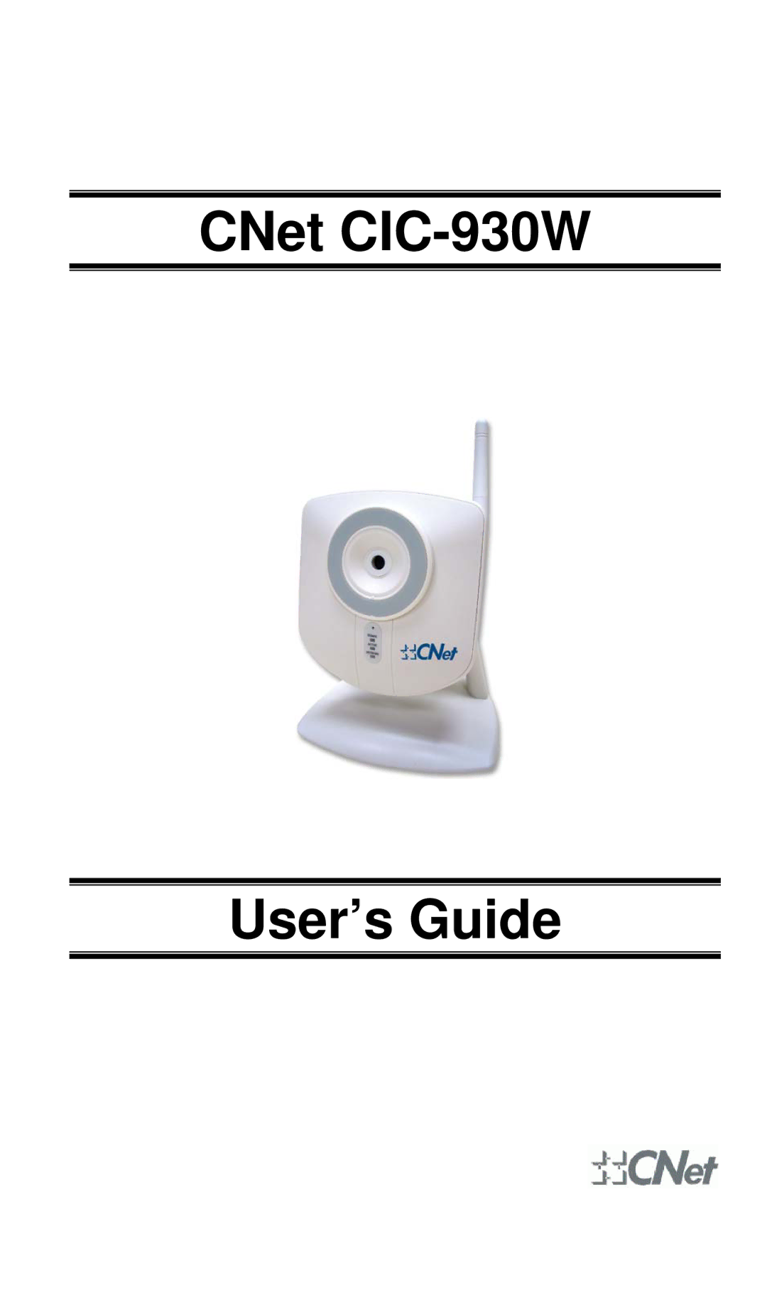 CNET manual CNet CIC-930W User’s Guide 