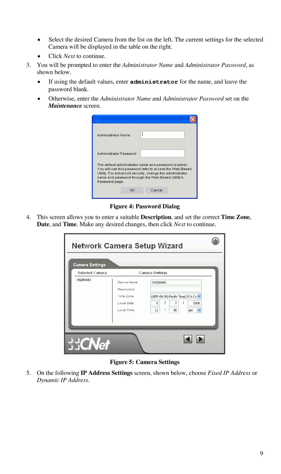 CNET CIC-930W manual Password Dialog 