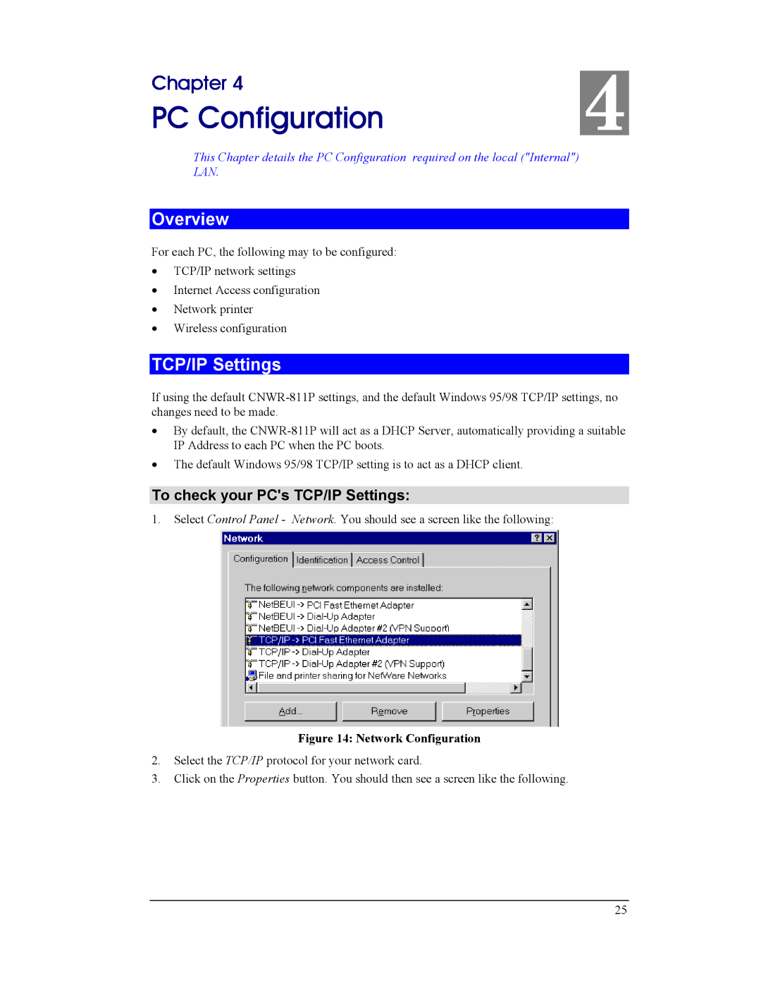 CNET CNWR-811P manual PC Configuration, To check your PCs TCP/IP Settings 