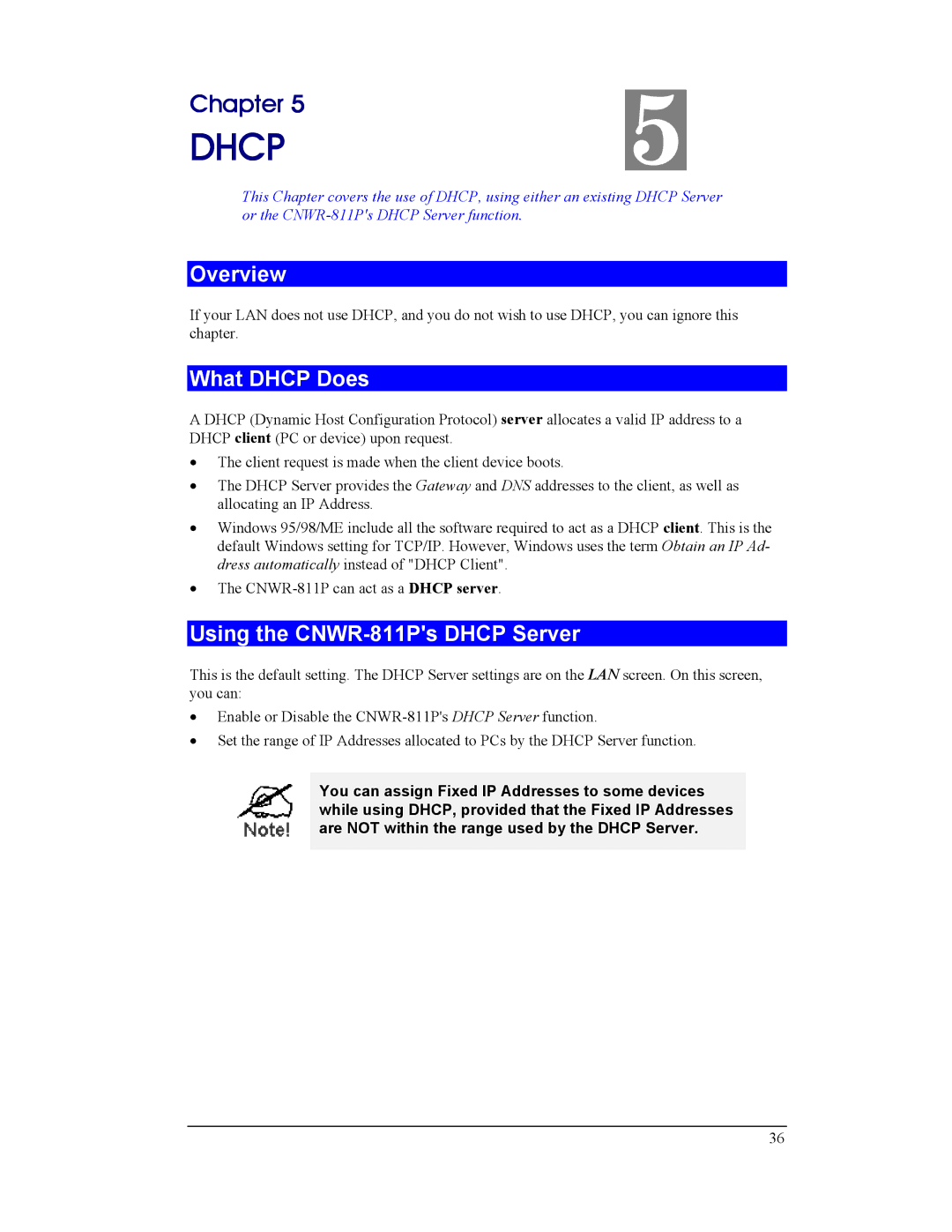 CNET manual What Dhcp Does, Using the CNWR-811Ps Dhcp Server 