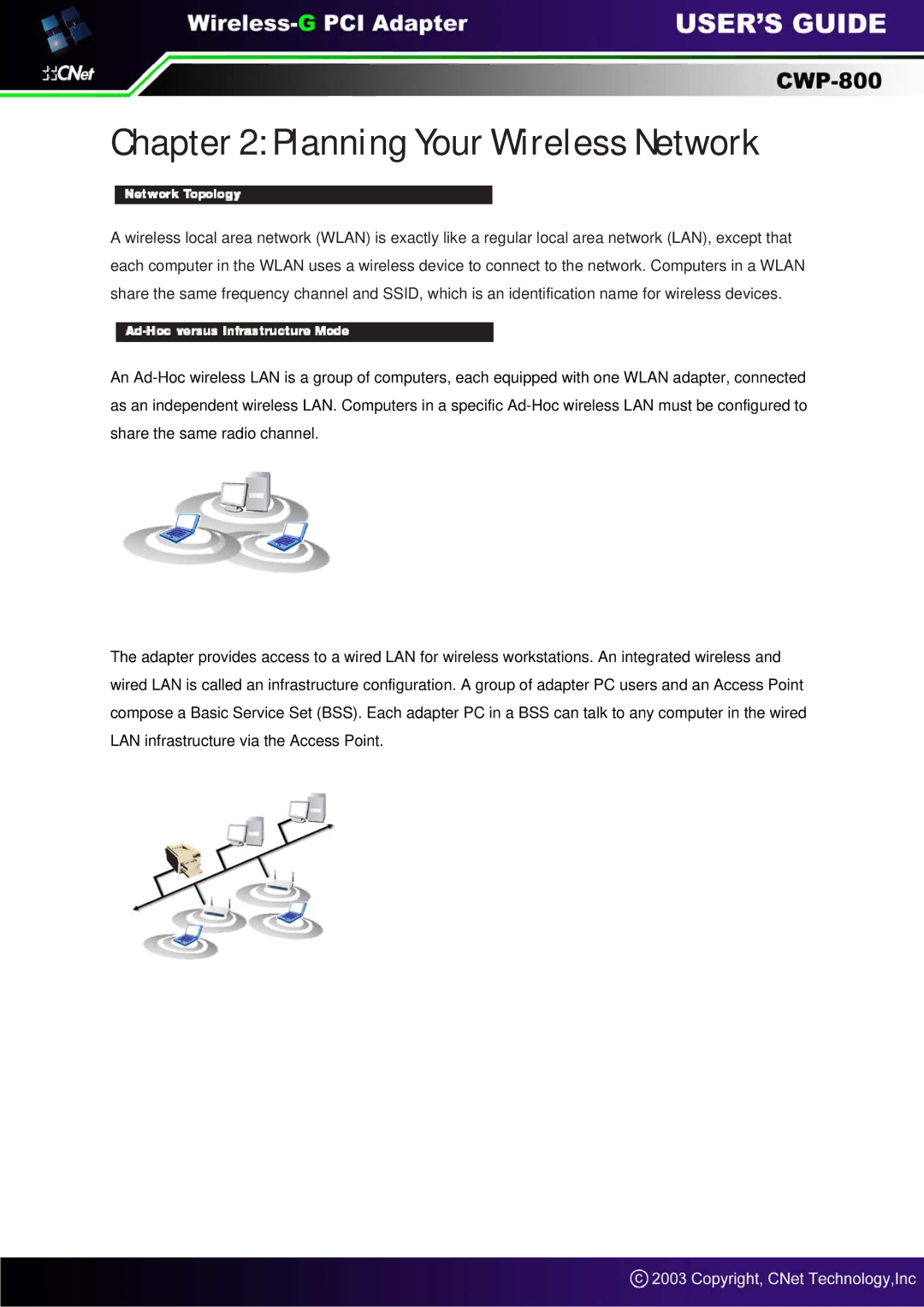 CNET CWP-800 manual Planning Your Wireless Network 