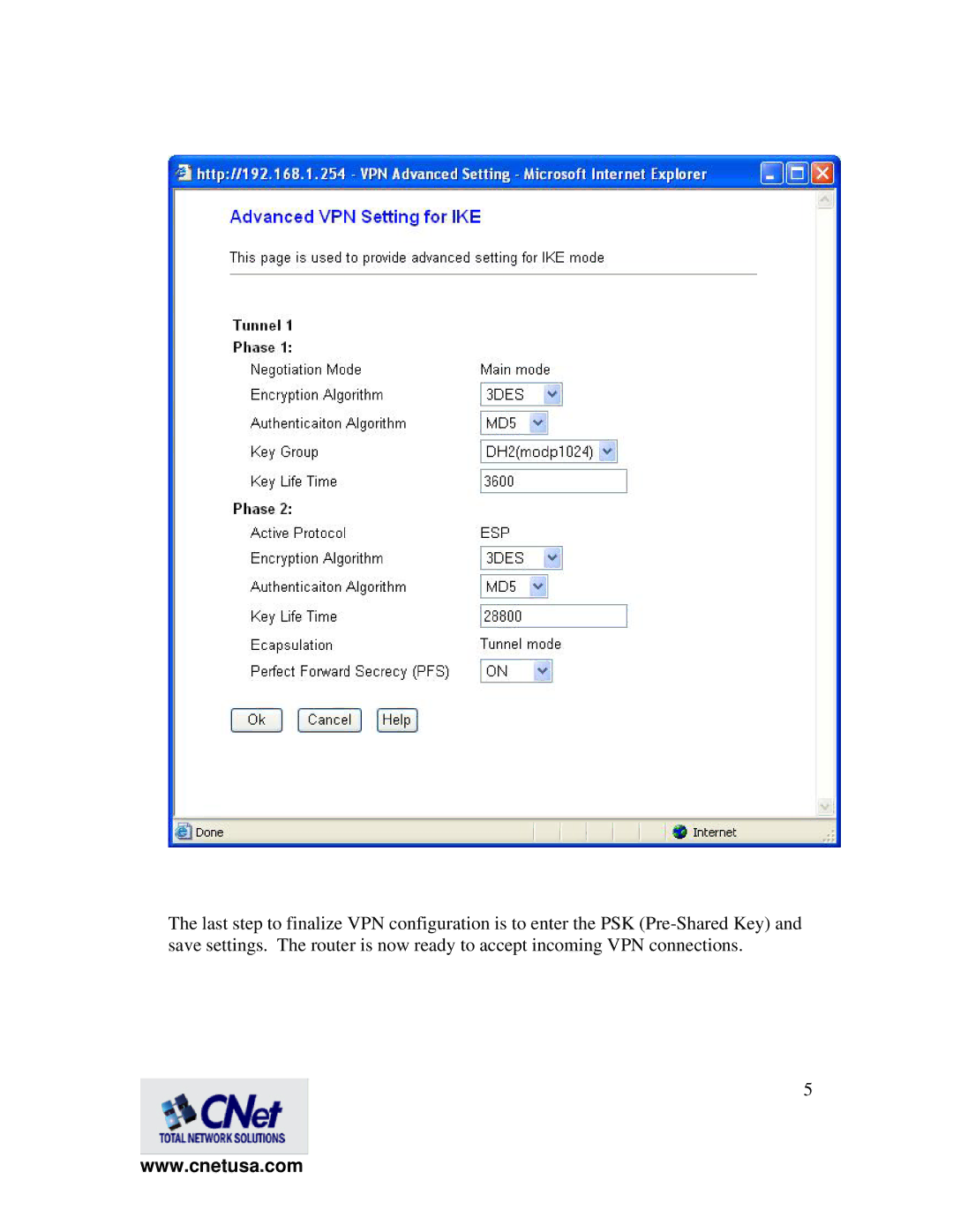 CNET CWR-854 manual 