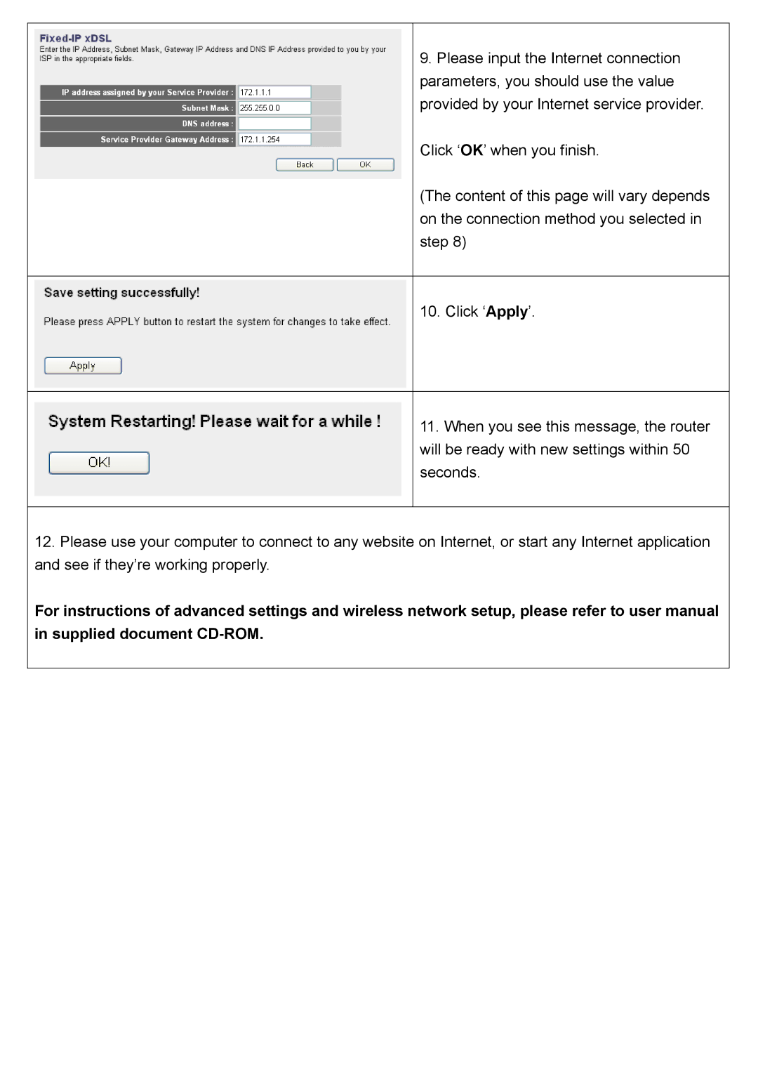 CNET CWR-905 manual 