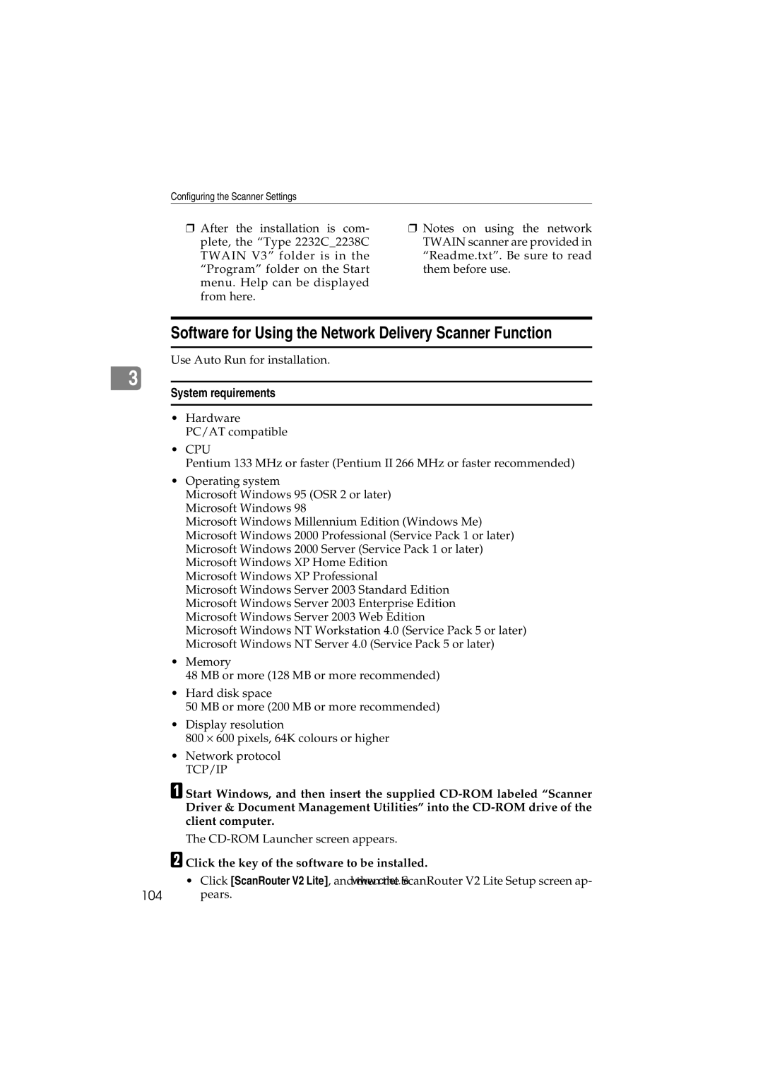 CNET Printer/Fax/Scanner/Copier appendix Software for Using the Network Delivery Scanner Function 