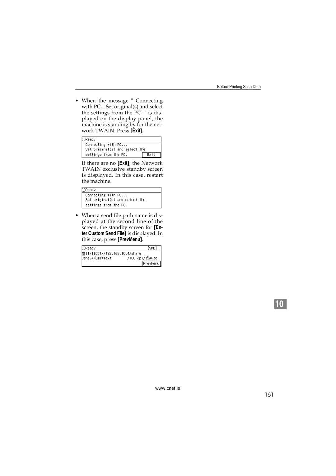 CNET Printer/Fax/Scanner/Copier appendix 161 