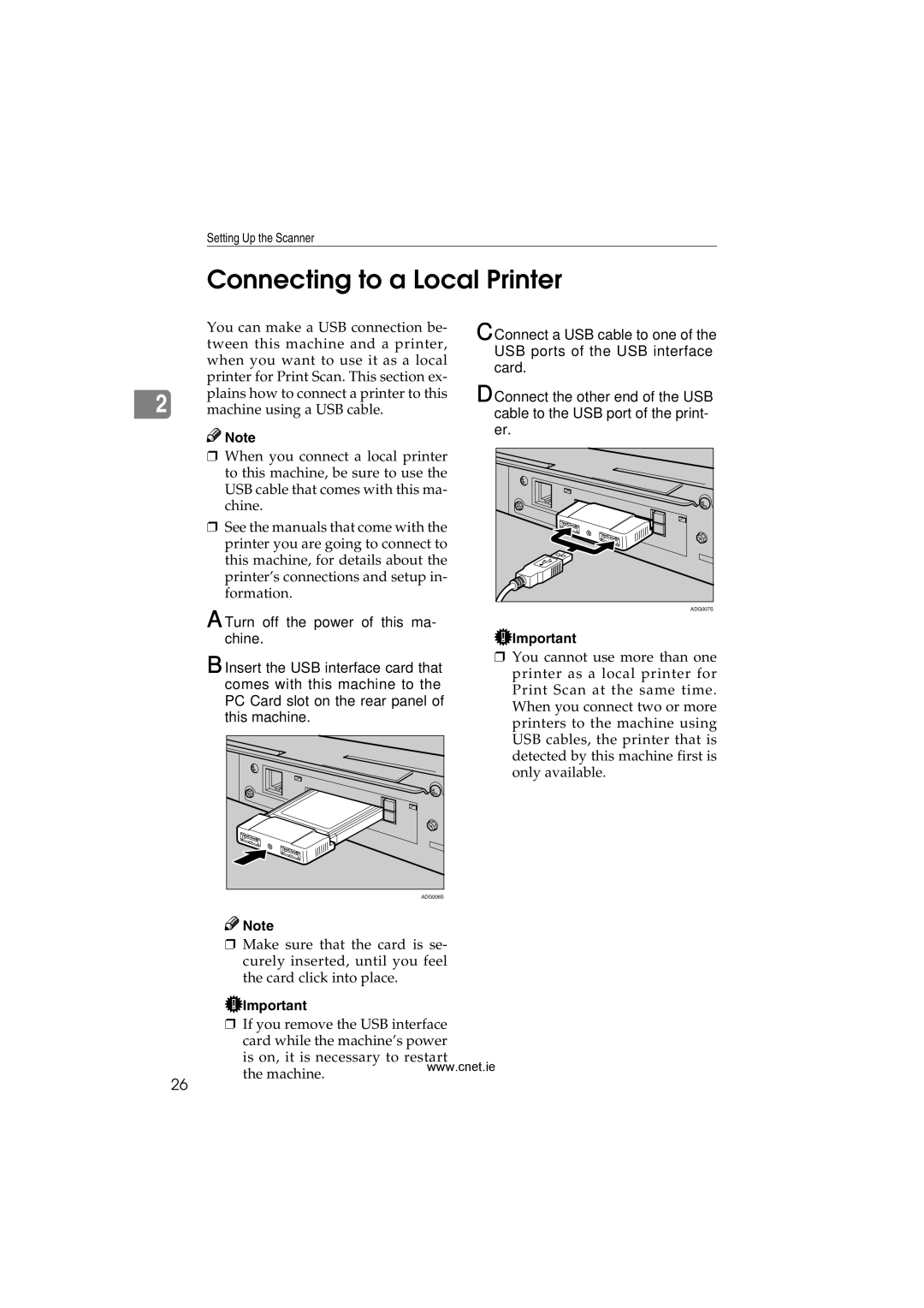 CNET Printer/Fax/Scanner/Copier appendix Connecting to a Local Printer 