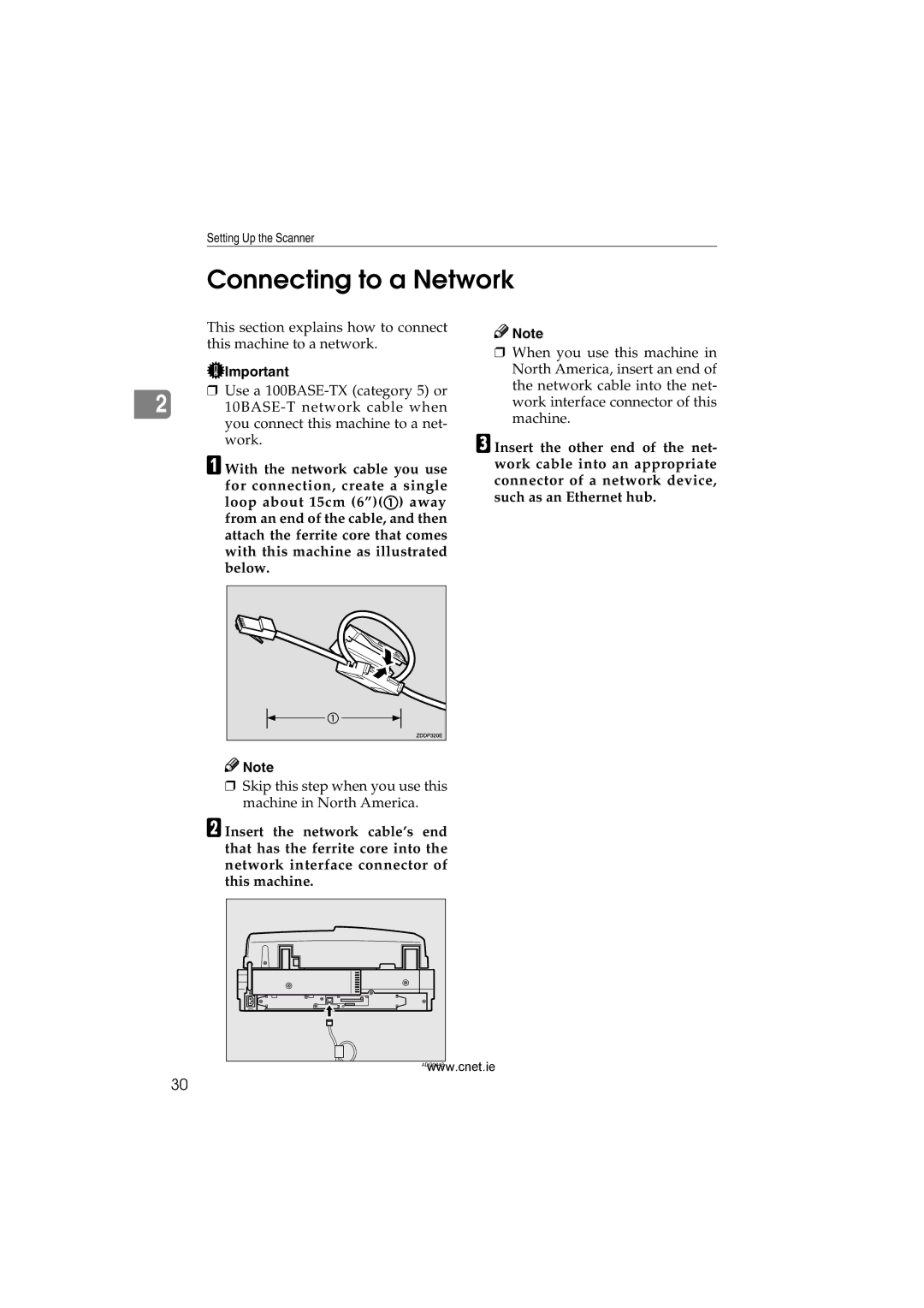 CNET Printer/Fax/Scanner/Copier appendix Connecting to a Network 