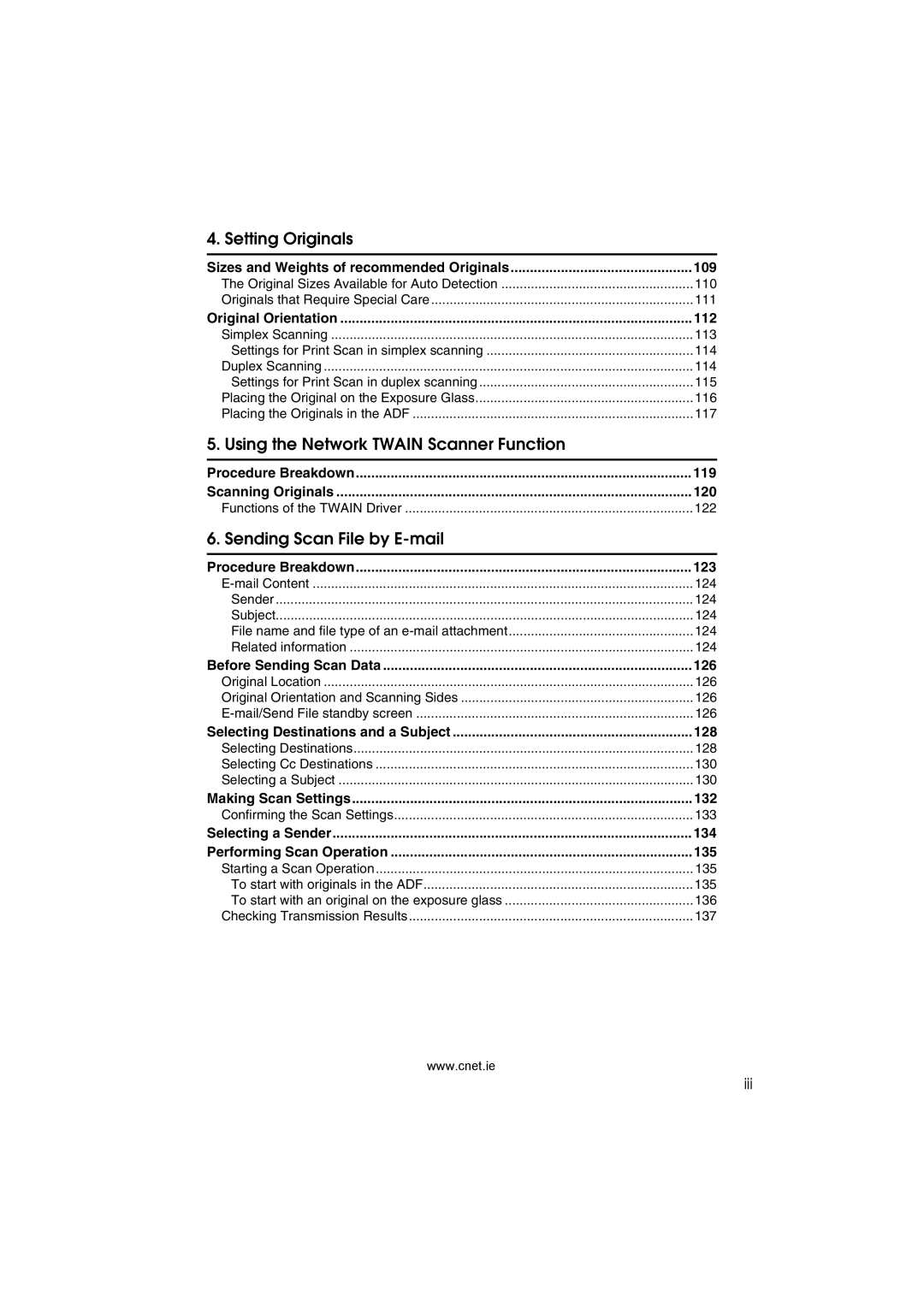 CNET Printer/Fax/Scanner/Copier appendix Iii 