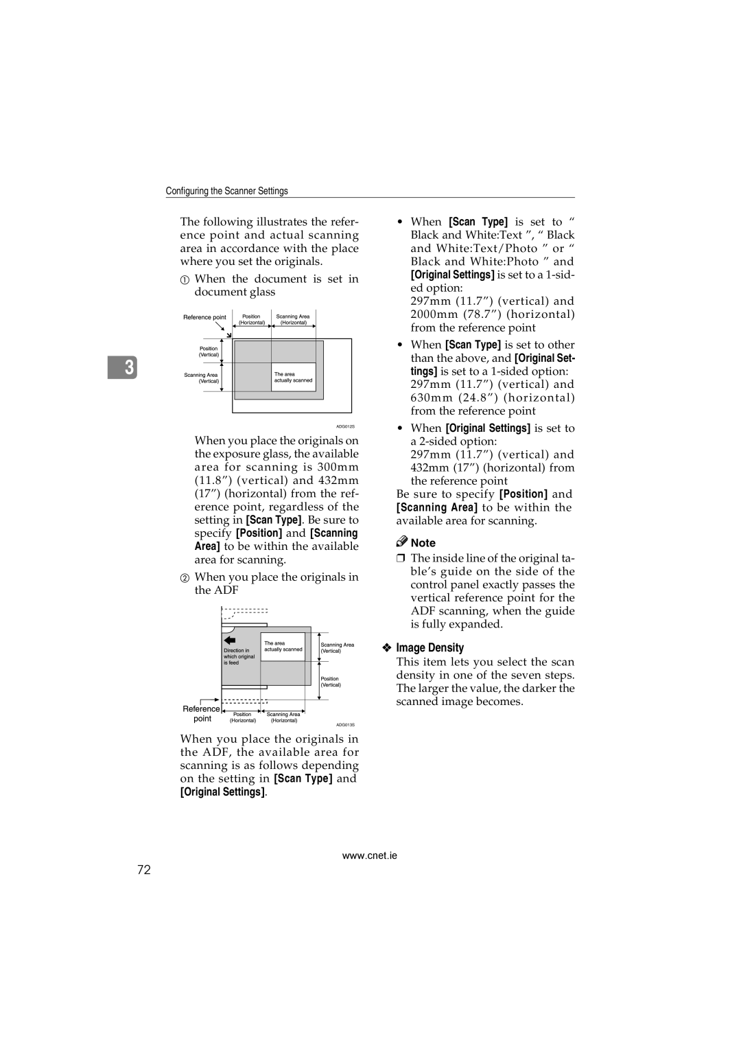 CNET Printer/Fax/Scanner/Copier appendix Image Density 