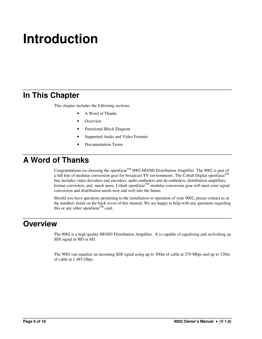 Cobalt Networks 9002 owner manual Introduction, This Chapter, Word of Thanks, Overview 