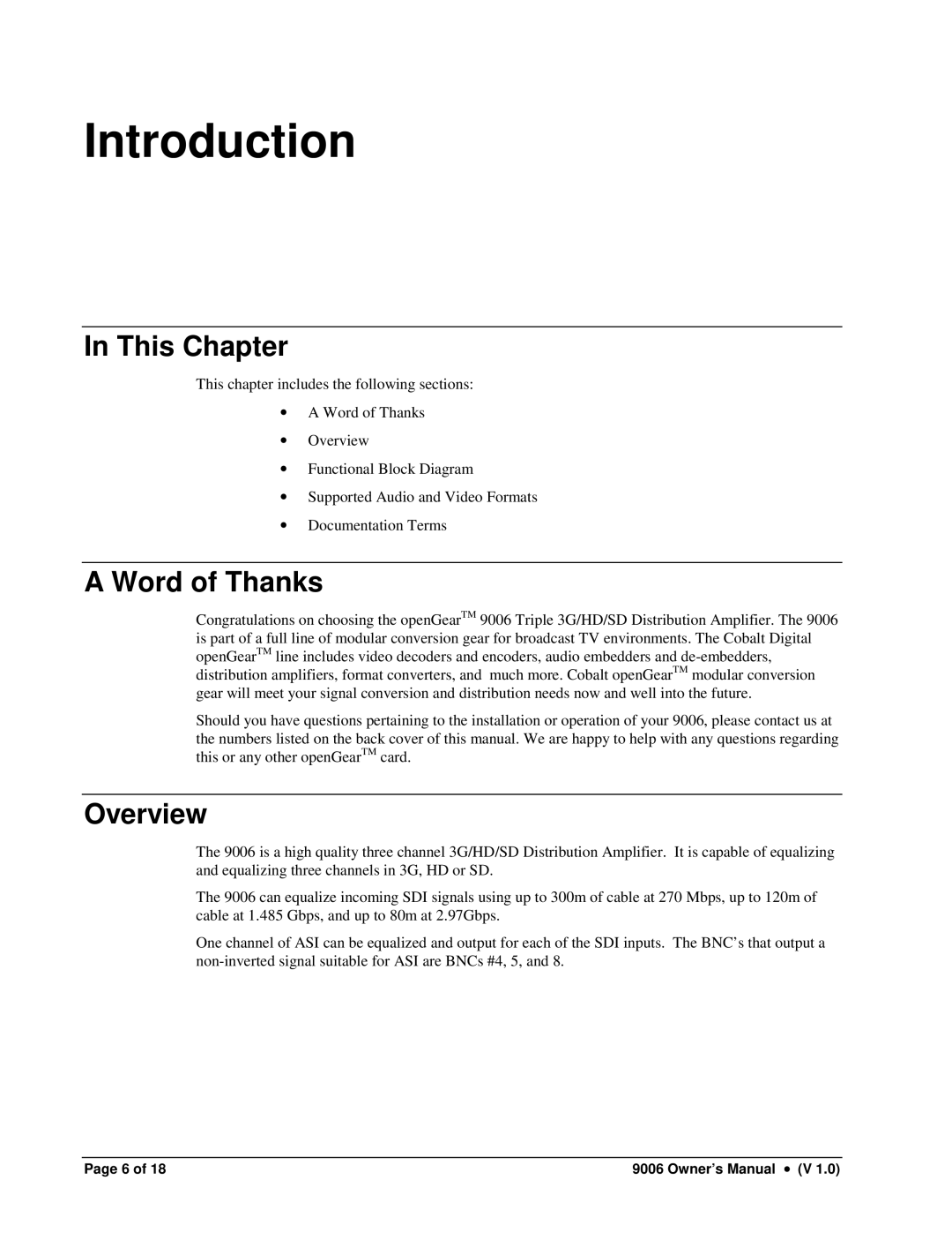 Cobalt Networks 9006 owner manual Introduction, This Chapter, Word of Thanks, Overview 