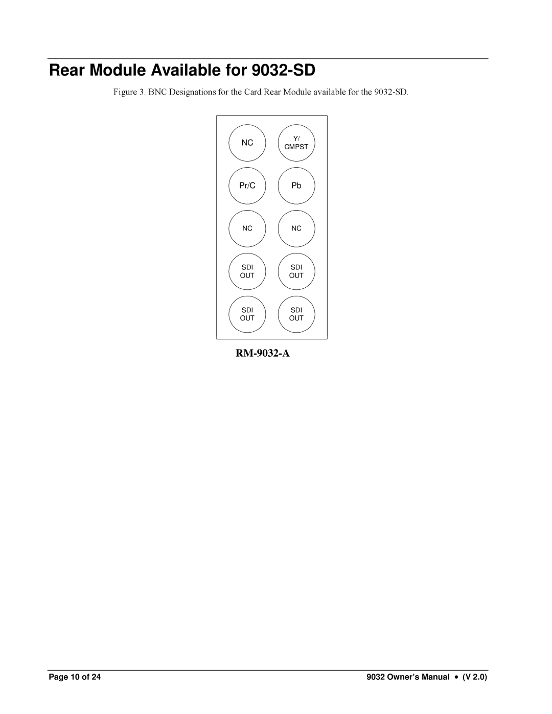 Cobalt Networks owner manual Rear Module Available for 9032-SD 