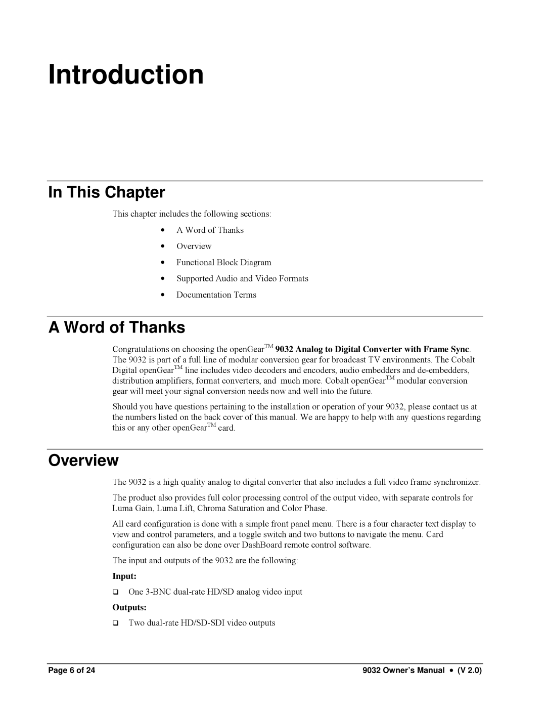 Cobalt Networks 9032 owner manual Introduction, This Chapter, Word of Thanks, Overview 