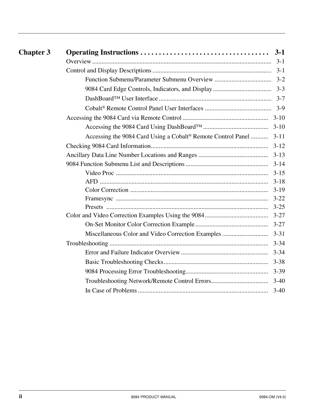 Cobalt Networks 9084 manual Operating Instructions 