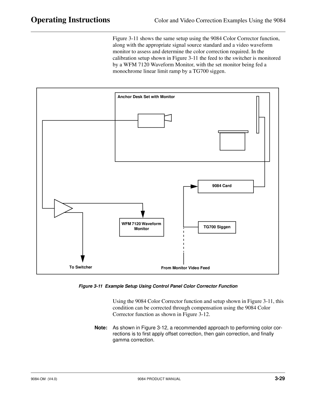 Cobalt Networks 9084 manual To Switcher From Monitor Video Feed 