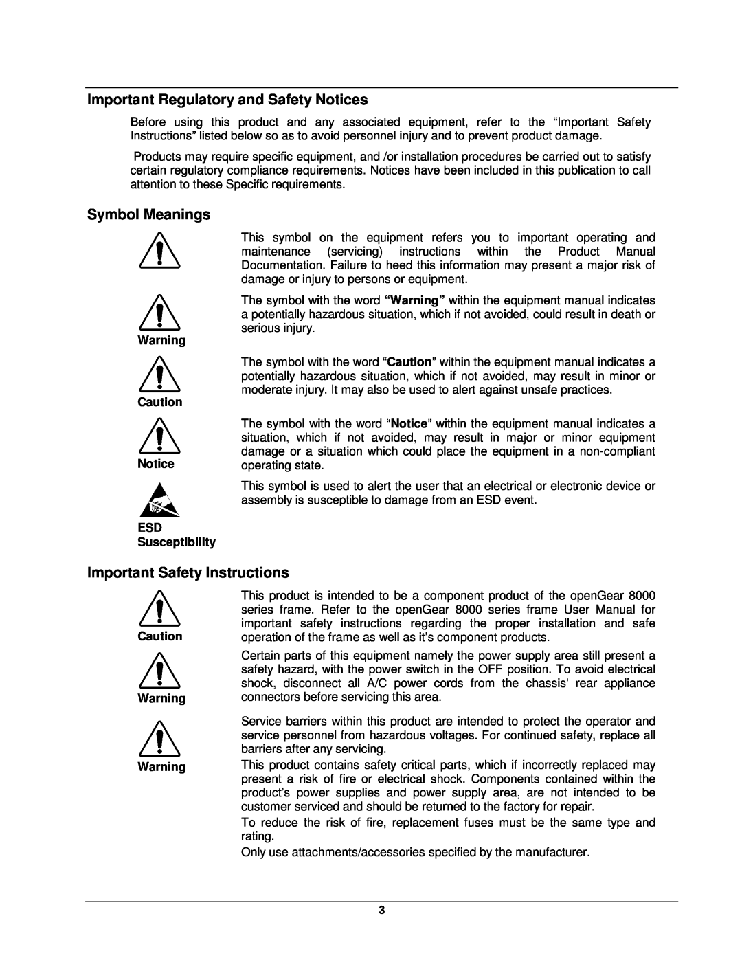 Cobalt Networks 9252 user manual Important Regulatory and Safety Notices, Symbol Meanings, Important Safety Instructions 