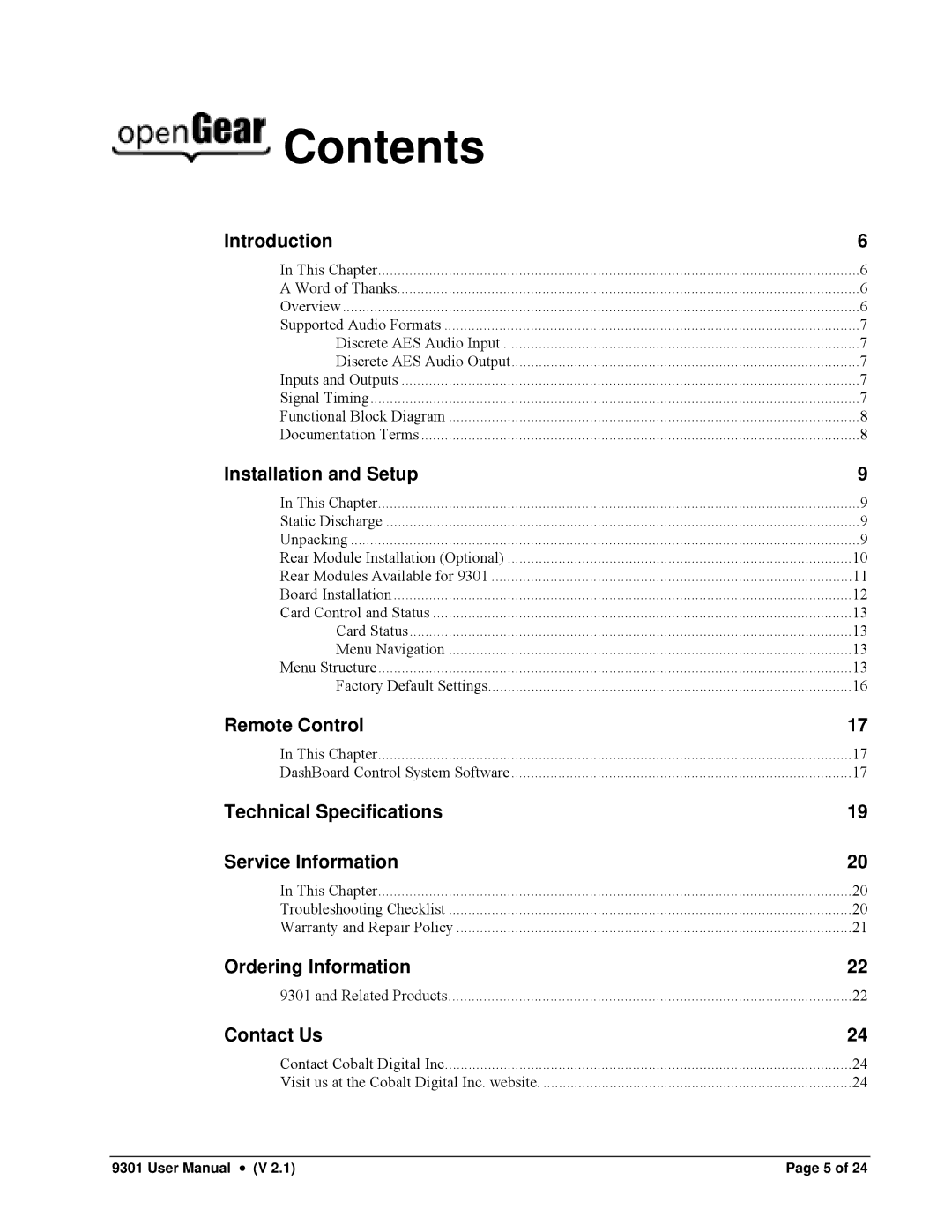 Cobalt Networks 9301 owner manual Contents 