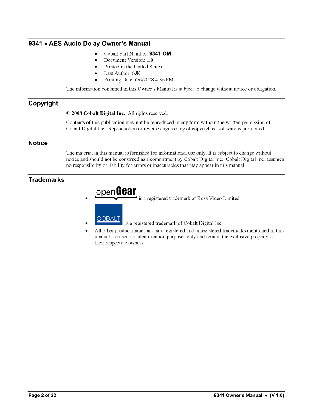 Cobalt Networks 9341 manual Copyright, Trademarks 