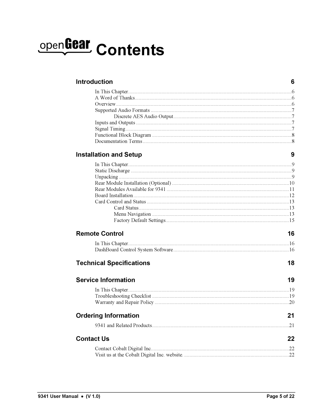 Cobalt Networks 9341 manual Contents 