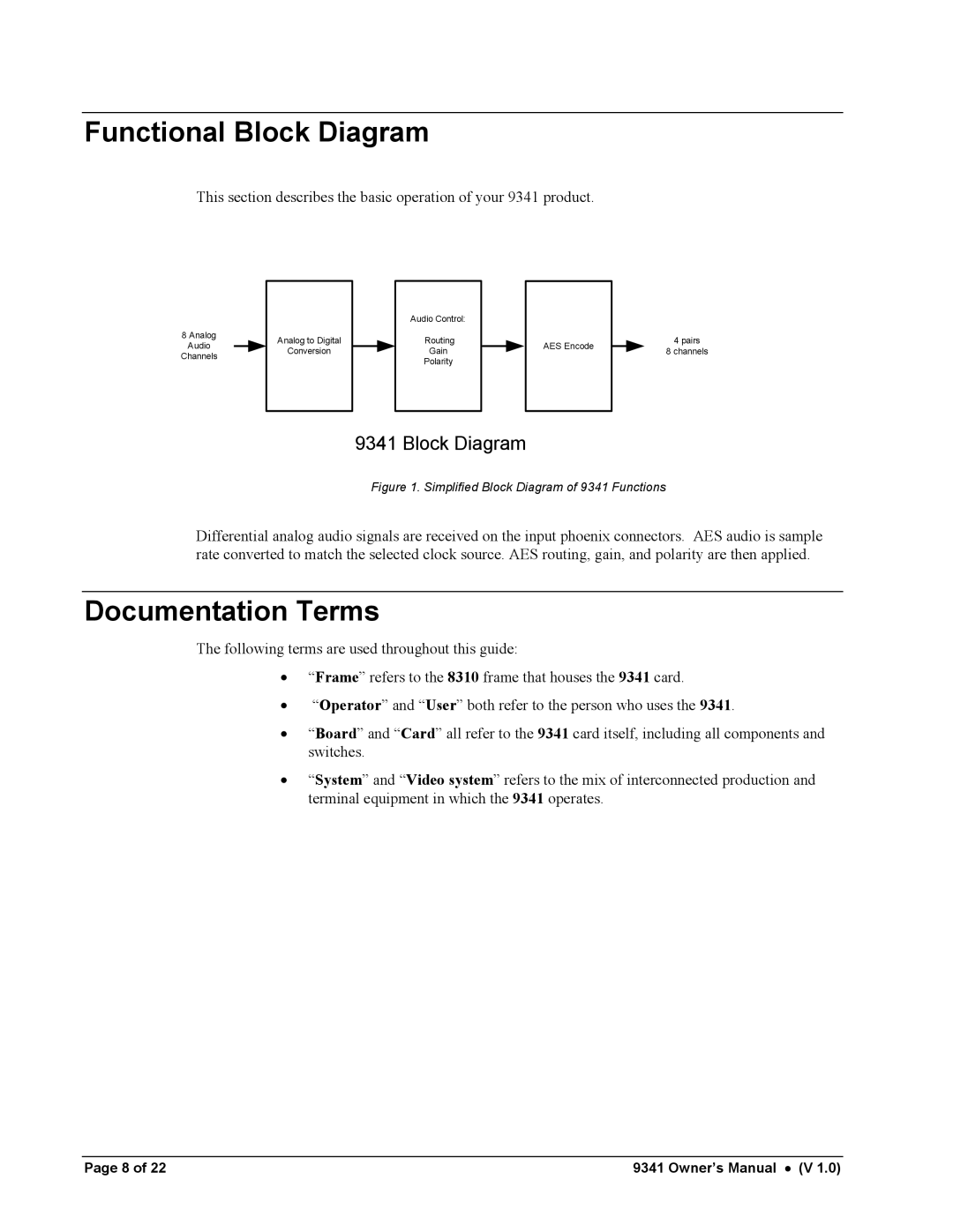 Cobalt Networks 9341 manual Functional Block Diagram, Documentation Terms 