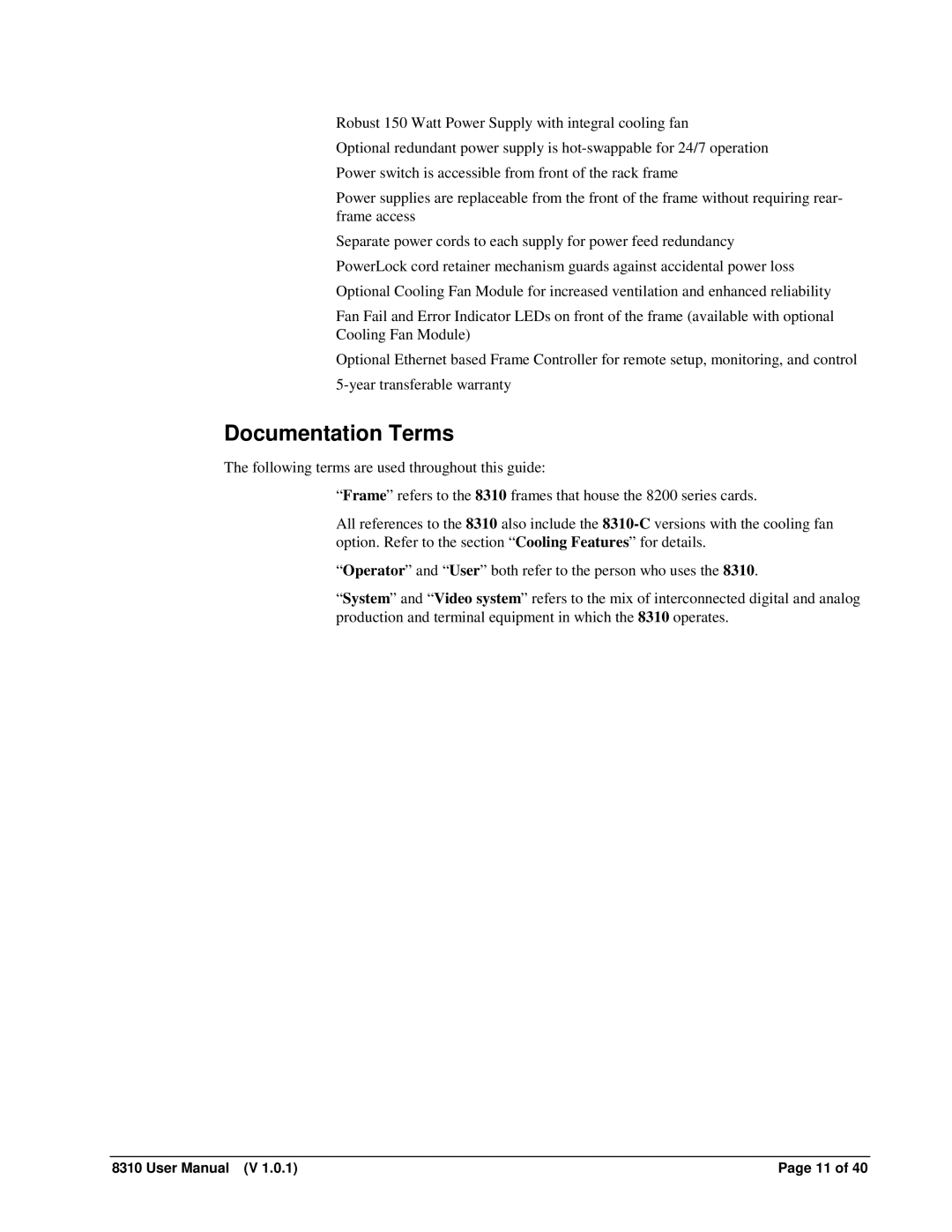 Cobalt Networks PS-8300 user manual Documentation Terms 