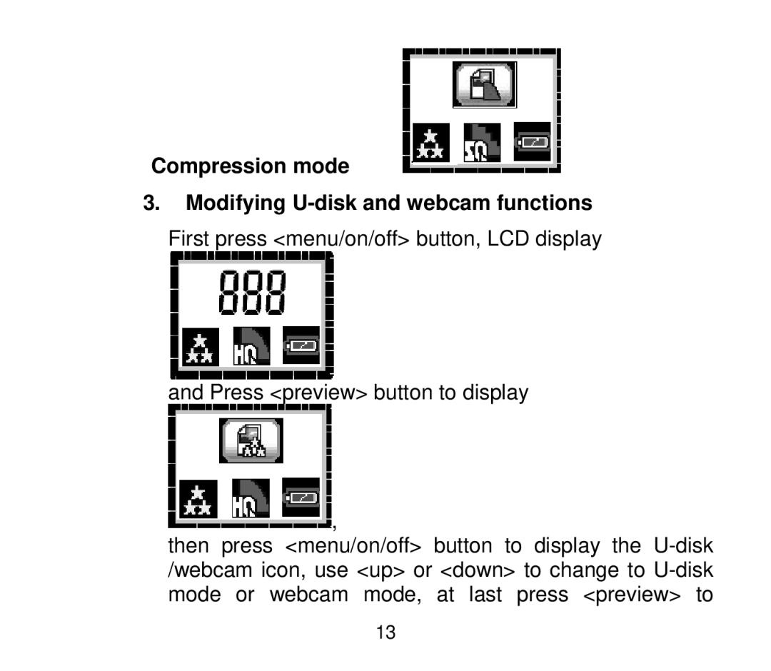 Cobra Digital DC4200 user manual Compression mode 