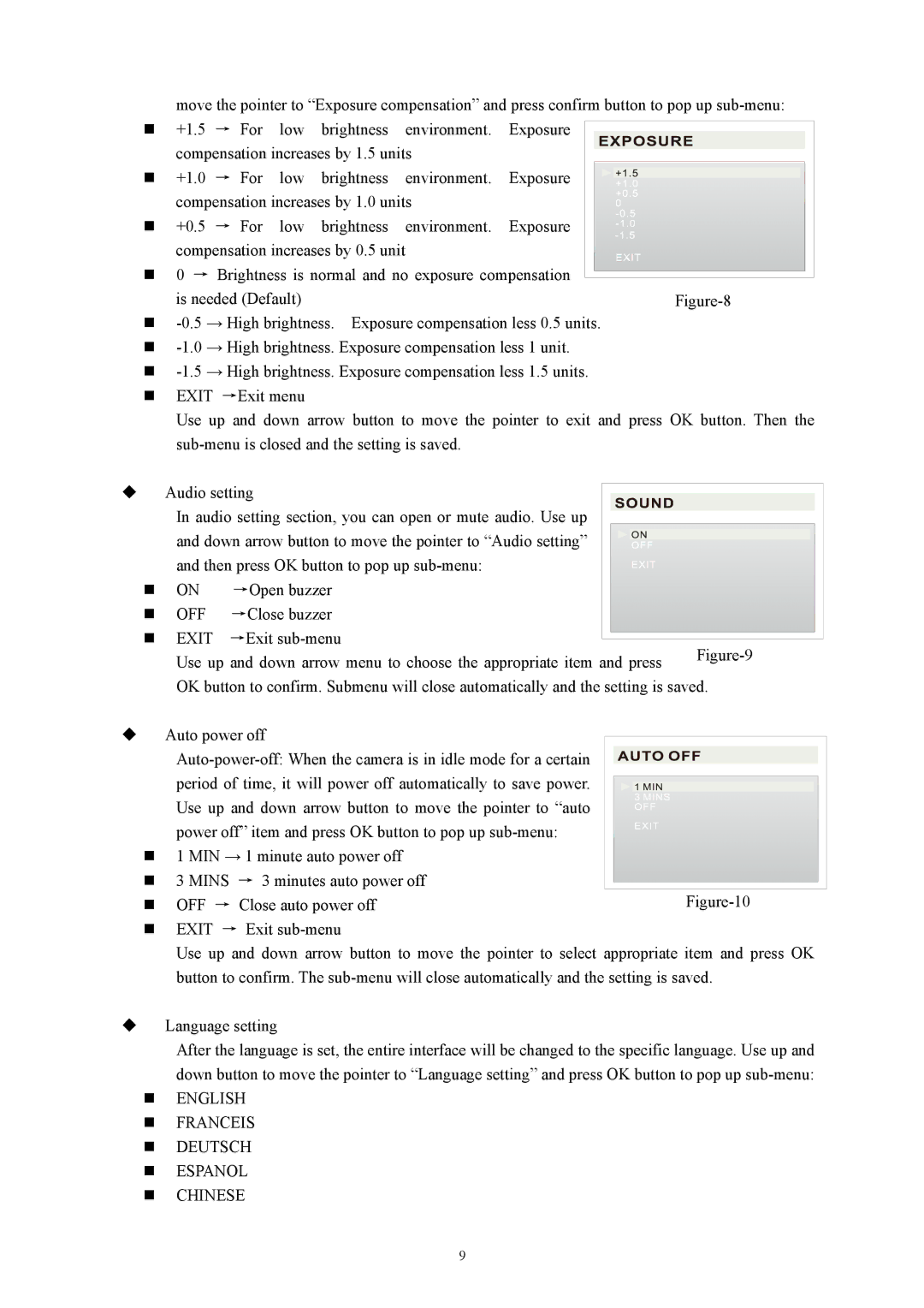 Cobra Digital DC4330 manual English Franceis Deutsch Espanol Chinese 