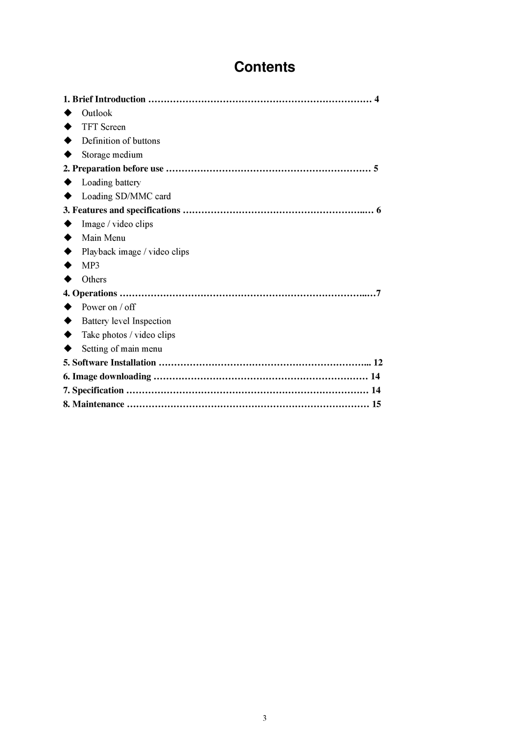 Cobra Digital DC4330 manual Contents 