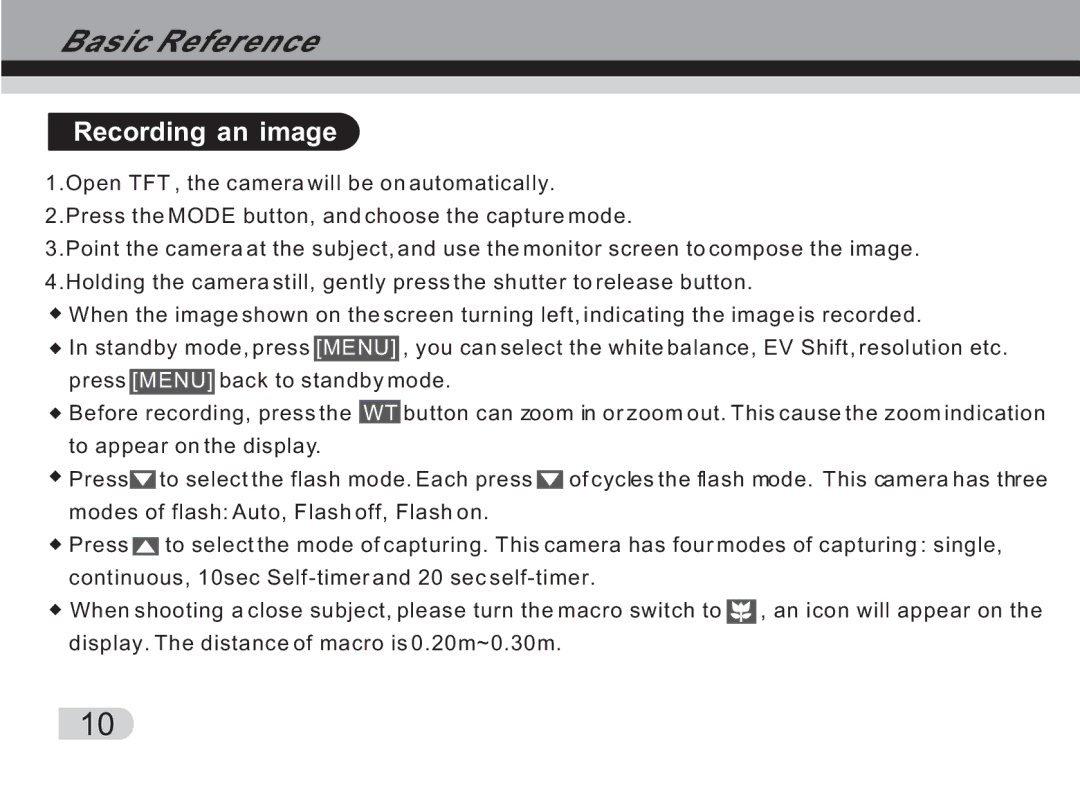 Cobra Digital DVC3300 manual Recording an image 