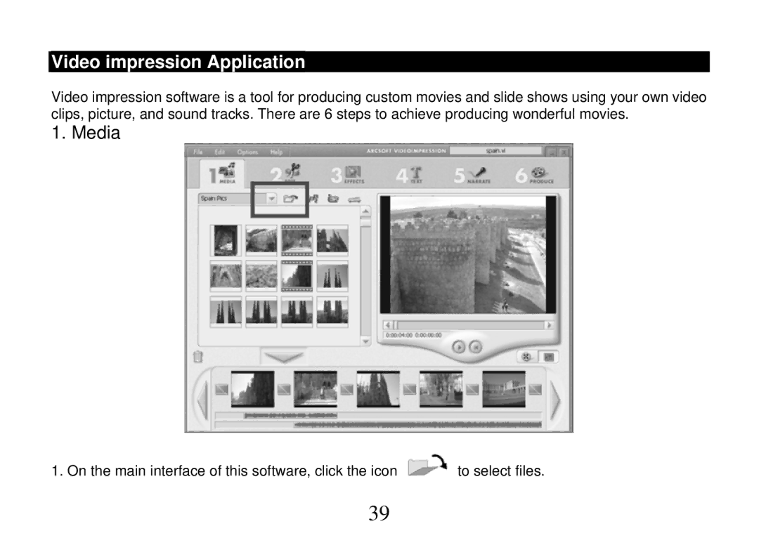 Cobra Digital DV500, DVC5200 manual Video impression Application 