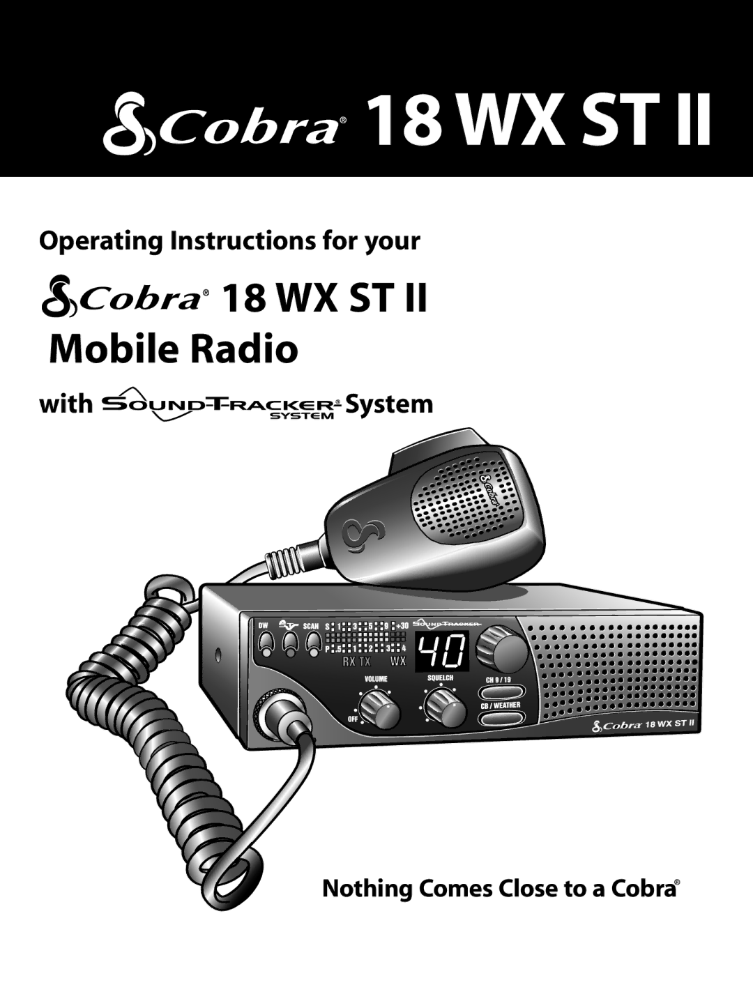 Cobra Electronics 18 WXST II specifications Wx St 