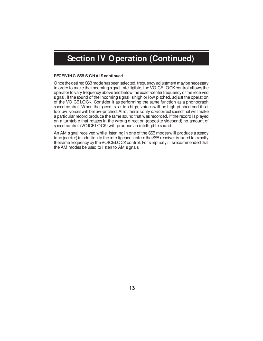 Cobra Electronics 2010 GTL WX operating instructions Receiving SSB Signals 