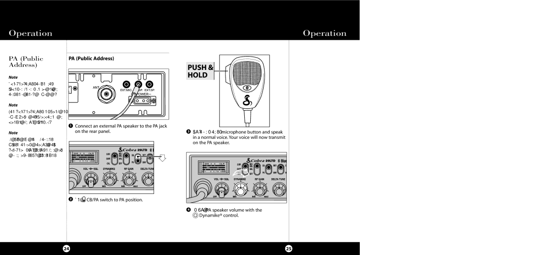 Cobra Electronics 29 LTD BT operating instructions PA Public, Address 