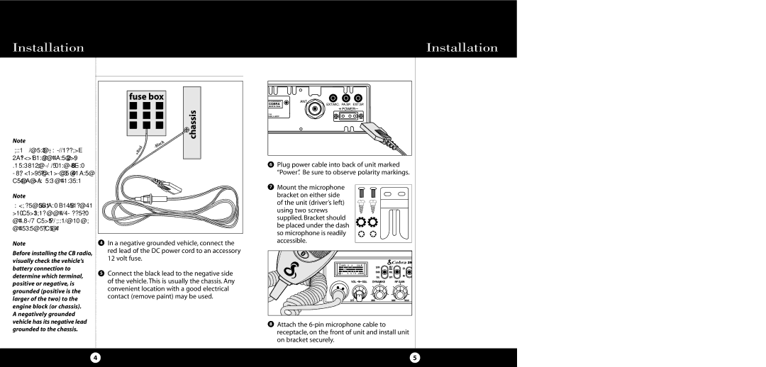 Cobra Electronics 29 LTD BT operating instructions Installation 