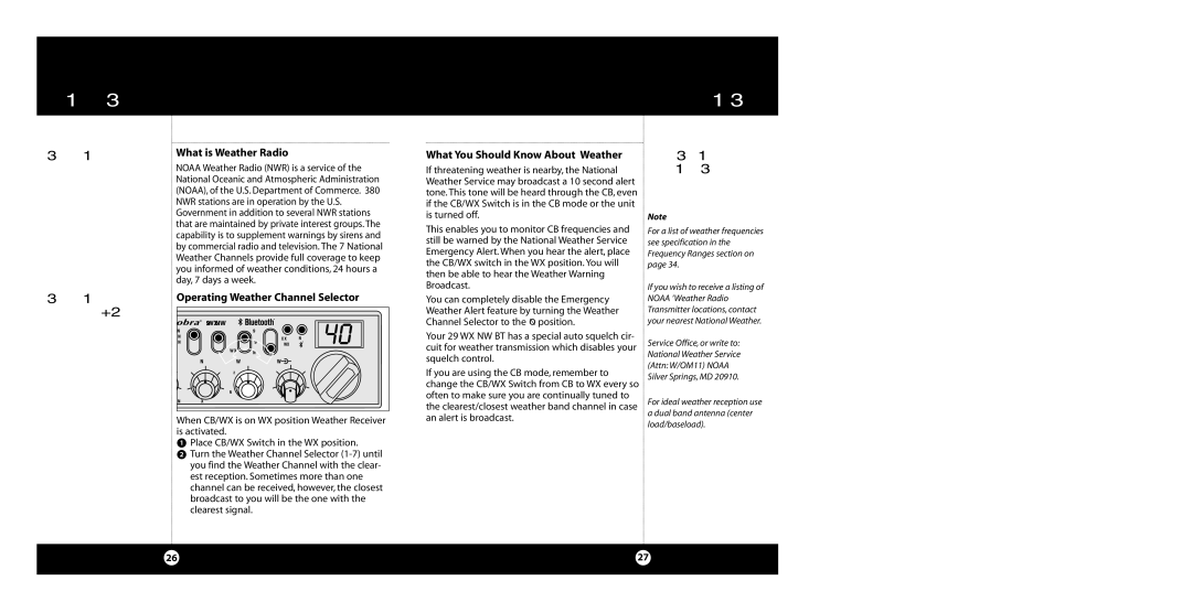 Cobra Electronics 29 WX NW BT specifications Weather Radio Channels, Weather Information, What is Weather Radio 