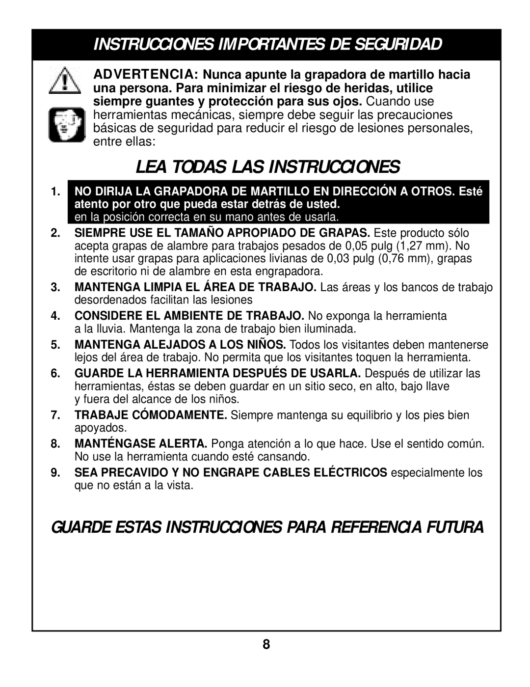 Cobra Electronics 6000 6100 6200 instruction manual LEA Todas LAS Instrucciones 