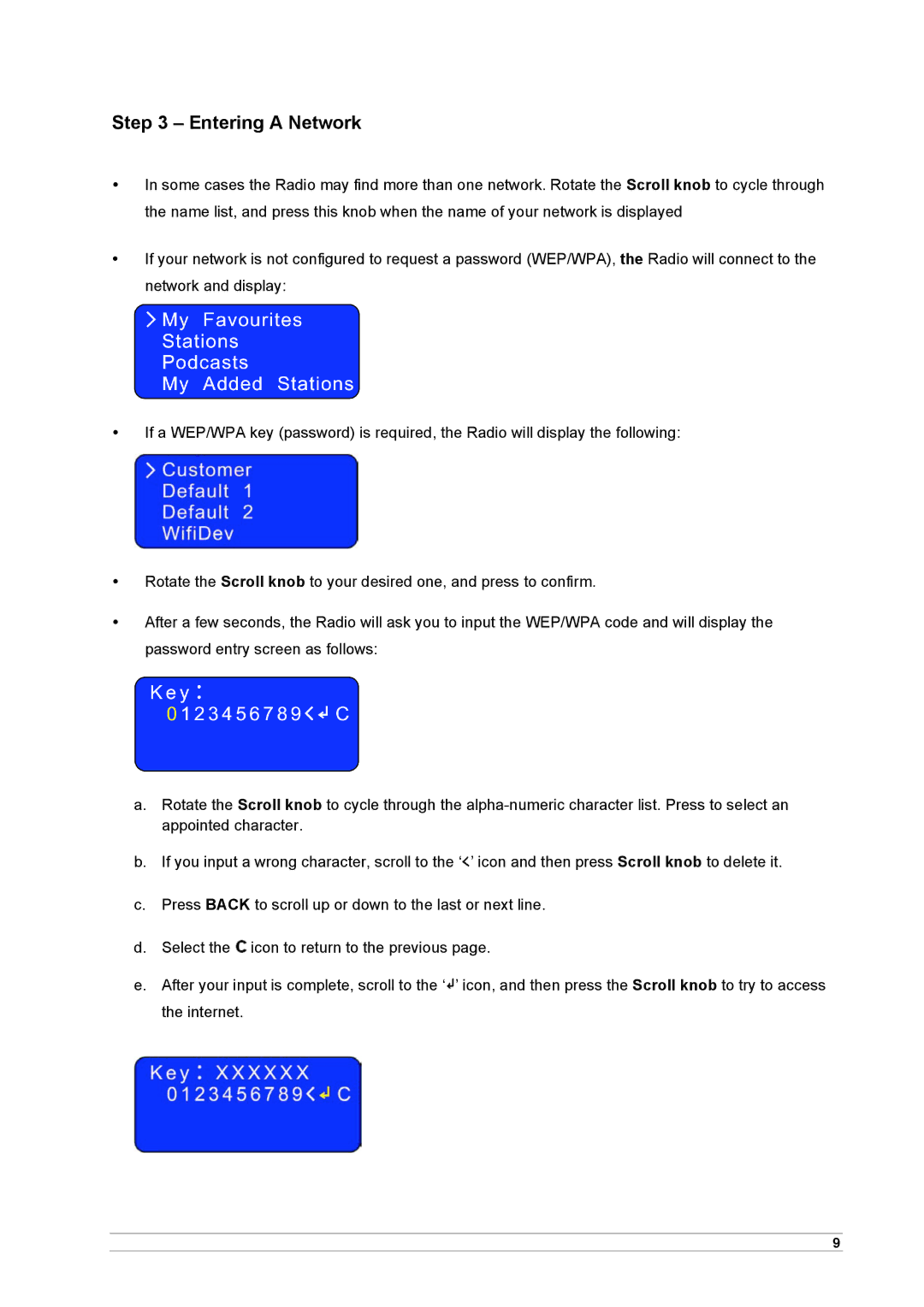 Cobra Electronics CIR 1000 E, CIR 1000 A manual Entering a Network 