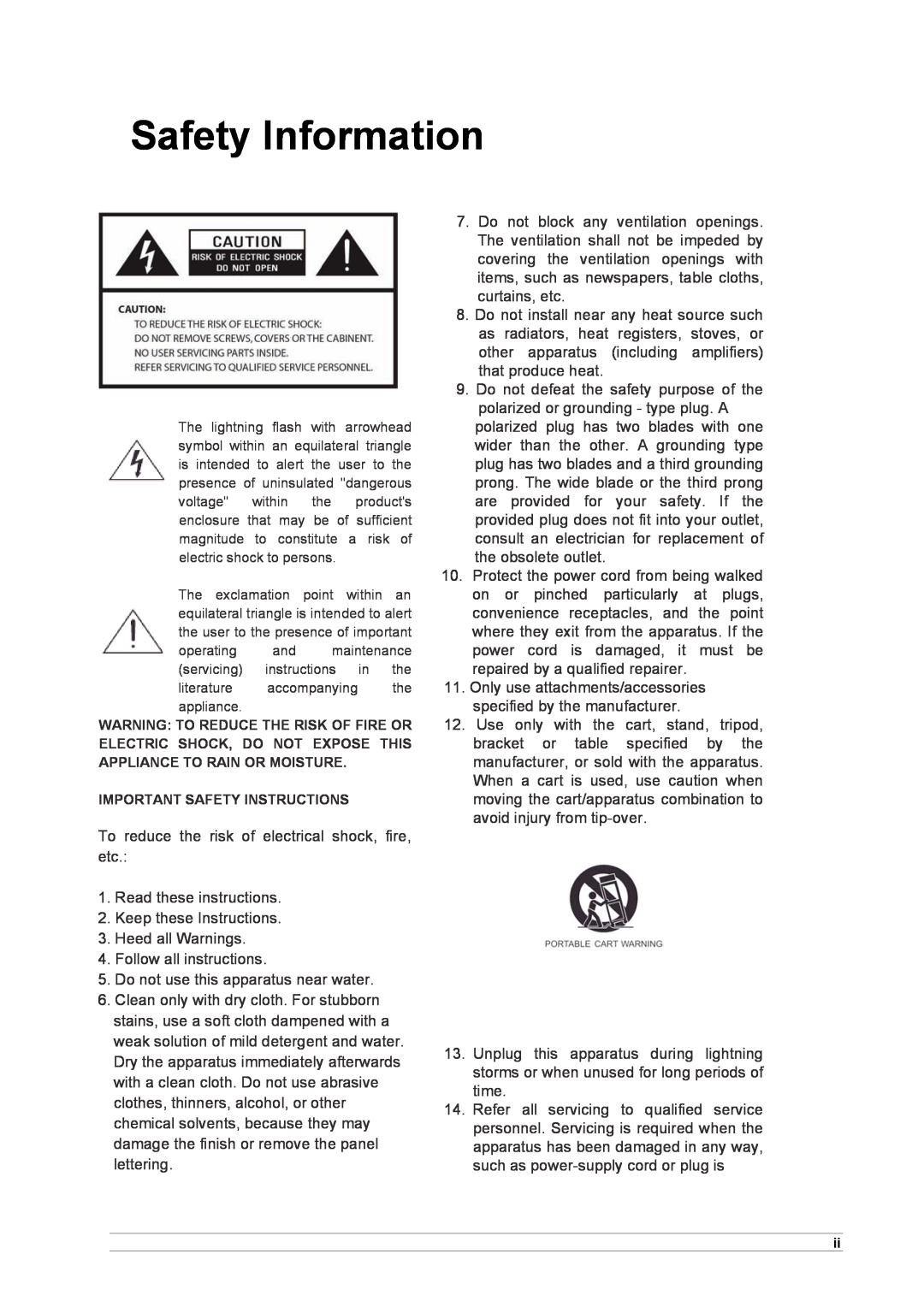 Cobra Electronics CIR 1000 E, CIR 1000 A manual Safety Information 